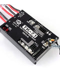 Heng Long 7.1 Multi Function Main Board For 1/16 RC Tank, detail of circuit connections and wiring on black module surface.