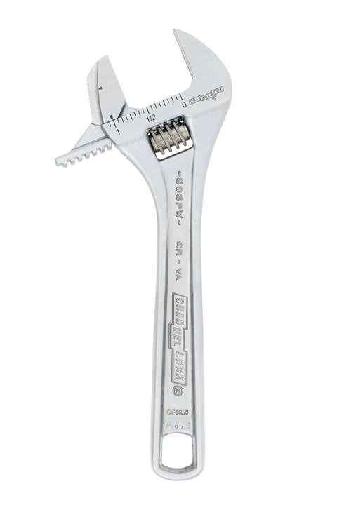 Six Inch Reversible Jaw Adjustable Wrench With Smooth Action, Heavy Duty Alloy Steel, Reversible Jaw Design For Tight Spaces