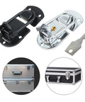 Five Piece Set Heavy Duty Black Metal Hasp Latches Built Different For Flight Cases with key and metal latch types.