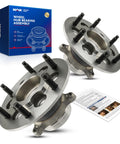 Front Wheel Bearing Hub Assembly Pair For 2009-2012 Chevy Colorado 4WD And GMC Canyon 4WD, 6 Lug, Drop-In Replacement, product box