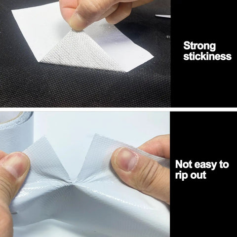 Waterproof Repair Tape For Awning And Canvas 4 Inch By 20 Foot Outdoor Patch Tape showing strong stickiness and durability