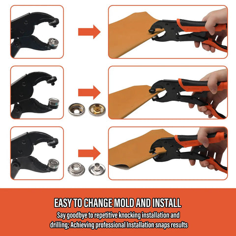 Using Grab And Go Snap Fasteners Kit With 30 Sets Screws Snaps For Boat Covers Canvas Tarps And More on fabric with snap tool