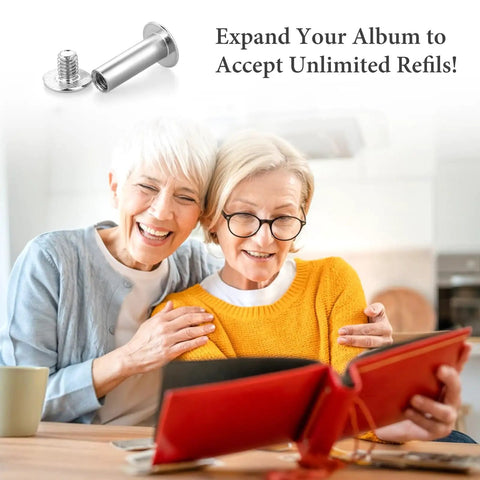 40 Pack Chicago Screws And Scrapbook Extension Posts Crafted From Hella Durable Solid Copper With Rust Proof Binding Hardware For Photo Albums, shown with happy users.