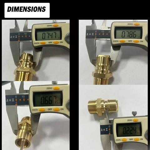 Half Inch Quick Connect Disconnect Plug Fittings Set For Gas Grills Brass NPT Male And Female Connectors Propane Hose Adapter