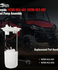 Beefed Up Fuel Pump Assembly For Honda Pioneer 500 700 4 1000 5 SXS Models 2014 To 2023 Replacement Replaces 16700 HL5 A01 And 16700 HL3 A02 High Quality OE Standard For Reliable Startup And Smooth Operation image showing pump with wires and connections