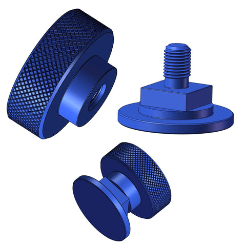 Blue USA Flag Aluminum Pipeliner Fasteners For Welding Helmet Headgear Replacement 1 Pair EZ Swap Corrosion Resistant 6061 T6 Screws