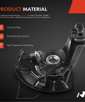 Front Right Steering Knuckle And Wheel Bearing Hub Assembly For Volkswagen Jetta Golf Beetle 1999 To 2010 With 288 Mm Rotor Only Premium Aftermarket Replacement Direct Fit And Easy Install, cast iron/steel, close-up view.
