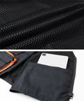 Kickass Lightweight Carpenter Work Vest For Electricians And Woodworkers Featuring Rock Solid Multi Pocket Layout With Durable Heavy Duty Construction In Classic Black fabric close-up with mesh and utility pocket for tools.