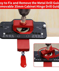 Concealed Hinge Jig Kit For Doors And Cabinets 35mm Precision Aluminum Alloy Hinge Drill Guide for easy cabinet door mounting