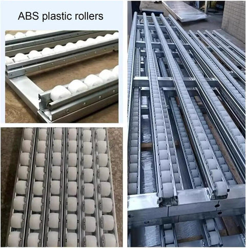 Ultra Lightweight Plastic Roller Conveyor Slides Six Pack 300 CM Long Warehouse Conveyor System Accessories, ABS rollers