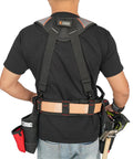 Tool Belt Suspenders With Magnetic Wristband For Framer Carpenter Electrician Worksite Ready All Day Comfort 4 Point Support