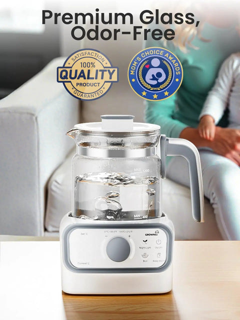 Game-Changer Baby Warmer And Glass Water Boiler With Precise Temperature Control For Formula Coffee And Tea 1.2 Liter Electric Kettle