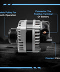 Side view of Power Up Your Ride With This 14V 130A Alternator For Honda Ridgeline 2017-2020 Odyssey 2018-2020 Pilot 2016-2020