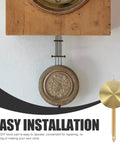Metal Clock Pendulum Replacement Part 8.26 x 3.54 Inch For DIY Wall And Grandfather Clocks with decorative design