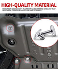 Close-up of rust-resistant aluminum fasteners in the 8Pcs Badass Rust Resistant Engine Splash Shield Hardware Kit.