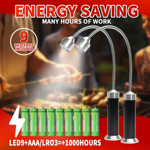 Led Grill Light With Magnetic Base And 360 Degree Gooseneck For BBQ Grilling Night Cooking, Energy-saving LED lights