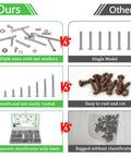 Comparison of Heavy Duty 1040 Piece M3 Screw Kit With Nuts, Washers And Hex Wrench Includes M3 Screws From 6mm To 40mm Range versus others
