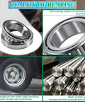 Close-up of 4 Sets Trailer Axle Hub Heavy Duty Bearings Kit For 5200-6000 Lbs Trailers With D42 Tapered Spindle Includes 21333TB Grease Seals