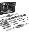 Large Size Tap And Die Set For DIYer And Home Mechanic, 23 Piece Rethreading Kit, organized in storage tray, heavy duty steel