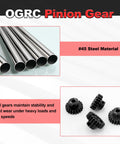 Mod 1 Pinion Gear Set Hardened Steel 5mm Motor Shaft Gears 19T 20T 21T 22T M1 Pitch For 1/8 And 1/10 RC Cars Trucks Image
