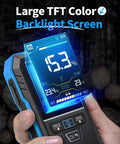 Pinless Wood Moisture Meter WMT-10 Go-To Rechargeable Digital Moisture Tester For Wood Walls Firewood Lumber Concrete And Building Materials With Data Hold And Record Built-In Flashlight Humidity Detector, large TFT color backlight screen