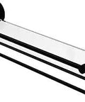 Prestige Monte Carlo Collection Paper Towel Holder With 22 Inch Gallery Glass Shelf Matte Black Finish, Solid Brass Construction