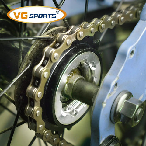 Close-up of Single Speed Bike Freewheel Ride Ready 18T 34mm Inner Diameter Half Inch By One Eighth Inch Chain Compatibility
