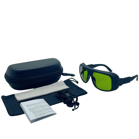 Pro Grade Laser Safety Goggles For Medical Spas And Hair Removal With Rock Solid OD6 OD7 Shield Against 808 980 1064Nm Diode Lasers CE EN207 Certified Lightweight with carrying case.
