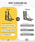 Heavy Duty Underbody Truck Tool Box Mounting Brackets Kit Set of 2 comparison with anti-loose screws and thick-gauge steel