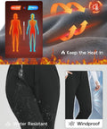 Insulation and water-resistant features of Waterproof Softshell Winter Ski Pants For Women, Fleece Lined Insulated, Durable Black XS
