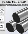 Close-up of Built Tough Heavy Duty Stainless Steel Security Camera Poles showcasing rust-proof stainless steel material.