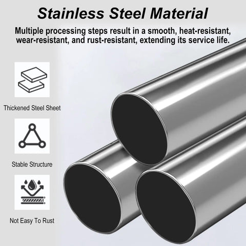 Close-up of Built Tough Heavy Duty Stainless Steel Security Camera Poles showcasing rust-proof stainless steel material.
