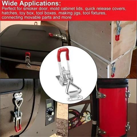 Six Pack Toggle Latch Catch Set With Adjustable Clamp For Cabinets And Boxes Self Locking Linkage Delivers Steady Clamping