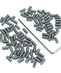 M2 X 5mm Set Screws Stainless Steel 304 Hex Socket Allen Head With 0.9mm Allen Wrench Included 100 Pcs