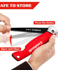 Folding Drywall Saw With Soft Grip Handle Jab Saw For Sheetrock Wallboard Plywood And PVC Pro Grade Tool shown folded