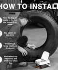 Man installing Tempered Glass Tire Balancing Beads Bulk Tub 17.6 Lb 8 Kg Pro Install No Wheel Weights Needed TPMS Compatible Durable Beads