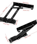 Solid Built One Pair 10 Inch Gas Lift Hinges For Coffee Tables Hella Smooth Motion Handles 100 Pounds showing matte black steel design.