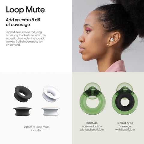Side view of woman using Engage Plus Earplugs For Clear Chat And Chill Noise Reduction At Hangouts And Chats Great For Parenting Moments