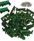 DIN Rail Mounting Kit For PCBs 35mm Snap On Adapters Clips With Screws PA66 Nylon Green Panel Brackets Fits Boards Up To 100mm