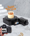 360 Degree Electric Optical Rotating Platform With 100mm Laser Grade Rock Solid Bearing Rotary Table setup for precision machining.