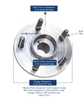 Dimensions and specifications of Front Or Rear Wheel Hub Bearing Assembly Fits 2010-2017 Chevrolet Equinox Malibu Impala 2010-2017 GMC Terrain Buick LaCrosse Regal Allure Cadillac XTS Saab 9-5 Ready To Roll.