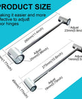 Upgraded Heavy Duty Steel Double Ended Door Hinge Adjustment Wrench Fits Standard Round Bolts And Flag Hinges Two Pack size dimensions.