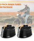 Rugged Heavy Duty 16x2.125 Inch E Bike Inner Tube With Bent Valve Stem For Replacement on 16x2.125 and 2.35 Tires, 2 Pack