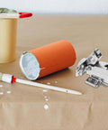 Two Pack 165 Degree Soft Close Cabinet Hinges With Concealed Metal Dampening for kitchen cabinets, shown near paint items