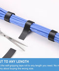 Heavy Duty Hook And Loop Straps With Double Sided Self Gripping Strips 2 Inch By 24 Foot Reusable Multi Purpose Wrap Roll Cut