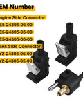 Three Piece 8mm Fuel Line Connector Set For Yamaha Outboard Motors With Female And Male Fittings For Five Sixteenths Inch Fuel Hose Replaces OEM Part Numbers 6E5 24305 06 00 And 6Y2 24305 06 00