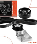 Serpentine Belt Drive Kit With Tensioner For GM Trucks And SUVs Compatible With Chevy GMC Cadillac Vehicles 1999-2002 view