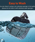 Replacement 5.8 Quart Air Fryer Basket For CP158 AF CS158 AF CO158 AF Models submerged in water showcasing nonstick design