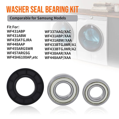 Washer Tub Bearing And Seal Kit For Samsung Replacement Parts Built To Last With High Precision And Rust Resistant Steel