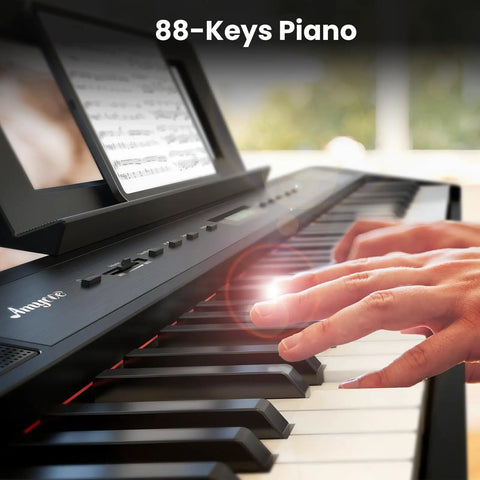 Playing Full Size 88 Key Weighted Hammer Action Digital Piano Portable Electric Keyboard For Newbies And Adults With Sustain